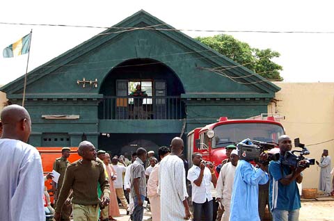File photo: The Kaduna Central Prison in the early hours of Tuesday.