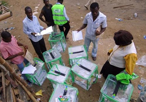 File photo: INEC officials