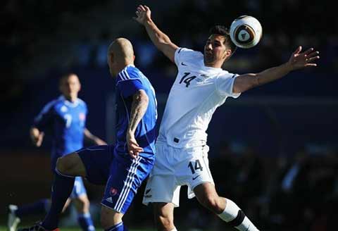Winston Reid header helped New Zealand gets a draw against a dominant Slovakia side in their Group F opener in Rustenburg (FIFA)