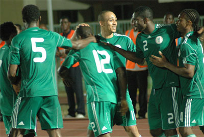 File photo: Osaze, Yobo and other team mates.