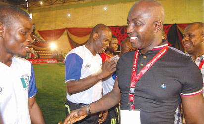 Siasia at the 5-A-side finals in Lagos
