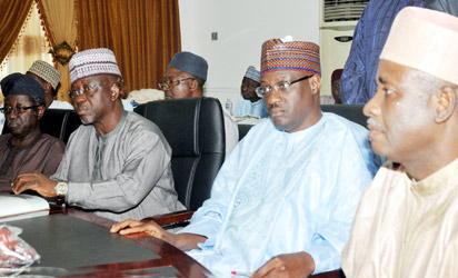 Left: Governors Jonah Jang of Plateau; Umaru Al-makura of Nassarawa; Abdulfatah Ahmed of Kwara; and Aliyu Wamakko of Sokoto, at the Northern Governors' Forum in Abuja