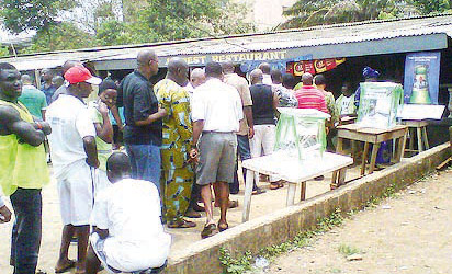 Voters exercising their franchise in Ejigbo area of Lagos