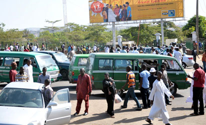 Stranded passengers as commercial drivers protest in Abuja.