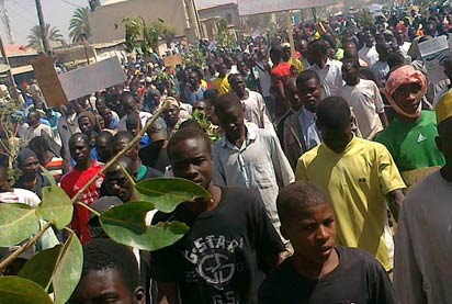 Day 3 of protest in Kano. Photo : Citizen Usman Mujittaba