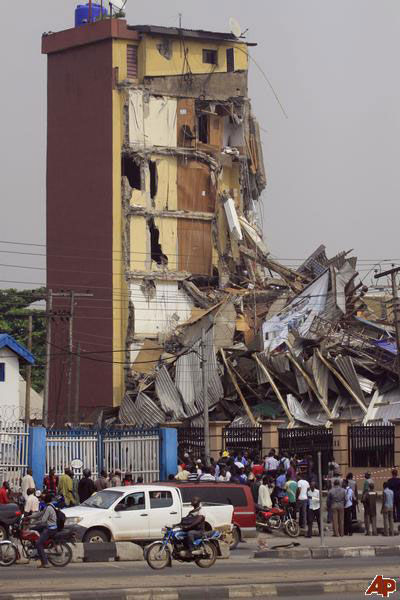 Collapsed building