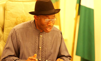 File photo: President Goodluck Jonathan addressing the Nation at The State House in Abuja