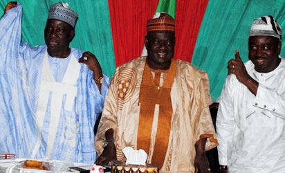 L-r: Governor Patrick Ibrahim Yakowa of Kaduna State with chairman, Northern Governors Forum, Dr Babangida Aliyu of Niger State and Governor Gabriel Suswam of Benue State at one of their meetings in Kaduna