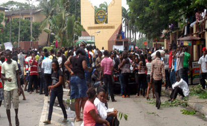 File: protest in Unilag