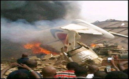 File Photo: Dana air crash scene