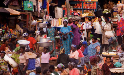 A market in Ghana
