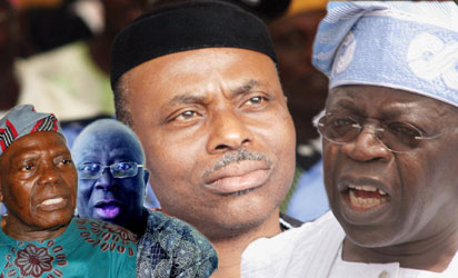Akande, ACN national chairman; Adebanjo: Staunch Awoist; Gov Mimiko, and Tinubu, ACN national leader