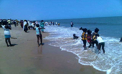 File photo: *Holiday makers at the Bar Beach.