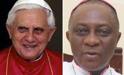 Pope Benedict XVI and Archbishop Adewale Martins of Lagos Metroplitan See - Cardinal-n-Pope