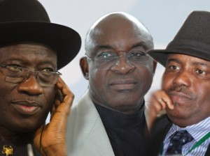 President Jonathan; Senate President, David Mark and Speaker, House of Reps, Hon Aminu Tambuwal