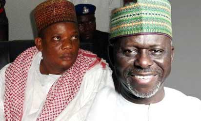Sacked speaker, Bello (r) ponders his future as Wada smiles
