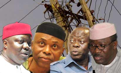 Emmanuel Uduaghan, Olusegun Mimiko, Adams Oshiomhole and Kayode Fayemi