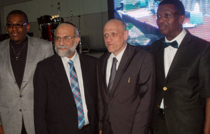 From right; General Overseer of Redeemed Christian Church of God, RCCG, Pastor Enoch Adeboye, Conference of European Rabbis, Mr. Philip Carmel, Chief Rabbi of Geneva, Dr. Izhak Dayan and Special Adviser to CAN President on Anti-Terrorism, Rev. Ladi Thompson during the first International Conference on the Establishment of the United Nations Conflict Mediation Commission, held on Tuesday at Youth Centre of RCCG, Lagos-Ibadan Expressway. PHOTO: Kehinde Gbadamosi.