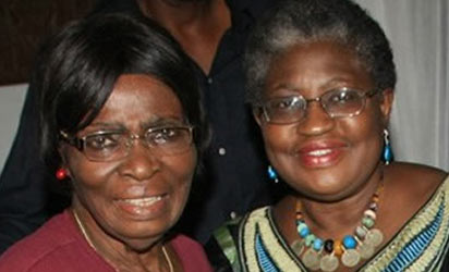 Finance Minister, Ngozi Okonjo Iweala and her released mother, Prof. Kamene Okonjo