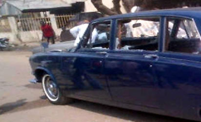 Unconfirmed: The Emir's car after the attack. Photo: Eyewitness