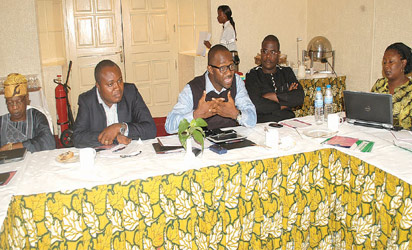 From left: Alhaji Lai Mohammed, National Publicity Secretary ACN, Tope Shaba, Sam Itodo, Ishiaka Yakubu and Mrs Toyin Adewale
