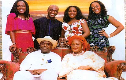 Dr. and Justice (Mrs) Peter Odili and children: Adaeze, Peter (Jnr), Chinelo and Njideka