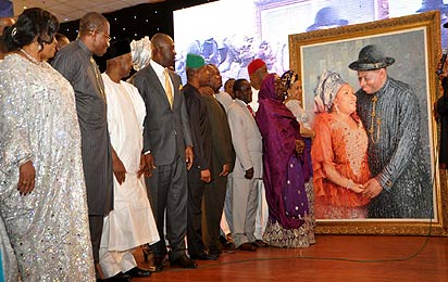 From left; First Lady, Dame Patience Jonathan; President Goodluck Jonathan; Vice President Namadi Sambo; Deputy Senate President, Ike Ekweremadu; Deputy Speaker, House of Representatives, Emeka Ihedioha and other ministers at the thanksgiving.