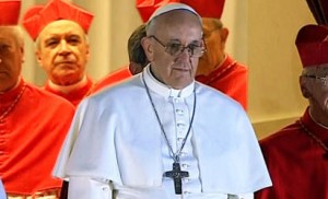 Newly elected Pope Francis I, formerly Cardinal Jorge Mario Bergoglio, Archbishop of Buenos Aires.