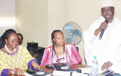 Pix from left: Mrs. Funmilayo Adesegun, Wife of the Deputy Governor, Ogun State, Mrs Henrietta Onwujei Okonkwo, M/D Buchees and Prof. Tunde Babawale, Director General, CBAAC.