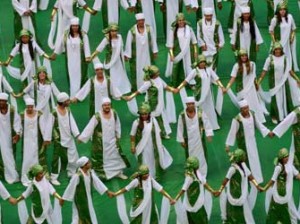Artists representing Nigeria perform during the opening ceremony of the FIFA Confederations Cup Brazil 2013, held before the Group A football match between Brazil and Japan, at the National Stadium in Brasilia on June 15, 2013. AFP PHOTO /