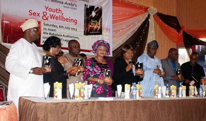 *Lagos State Deputy Governor, Adejoke Orelope-Adefulire (5th from left) with other dignitaries during the book launch