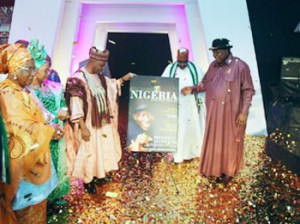 vice President Namadi Sambo with Tourism Minister, Chief Edem Duke and other dignitaries at the unveiling of the Fascinating Nigeria Brand in Abuja.