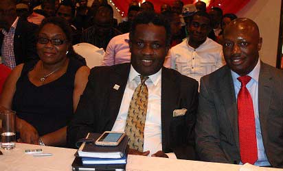 Ms. Chioma H. Anyanyu, Engr. Emeka Unachukwu, President, Port Harcourt Chamber of Commerce, Industry, Mines and Agriculture and Inusa Bello, Chief Sales Officer, Airtel Nigeria at the Entrepreneurial Forum organized by the South Regional Office of Airtel Nigeria at the Hotel Presidential in Port Harcourt on Wednesday.