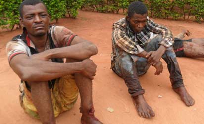 Suspects with gun wounds after the battle with police