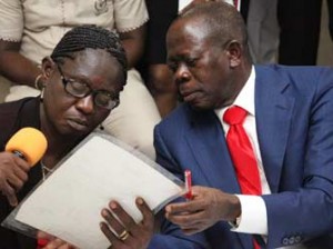 Oshiomhole and one of the state's teacher