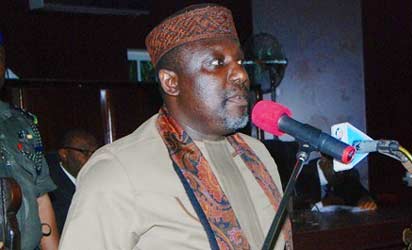 Owelle Rochas Okorocha OON addressing members of the Imo House of Assembly and cross sections of the public