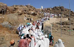 *Ogun Pilgrims at Mount Jabalithaor one of the holy sites in Makkah