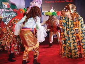 *A cultural performance by the National Troupe of Nigeria