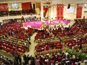 A cross section of worshippers at the closing service of Kingdom Life Conference.