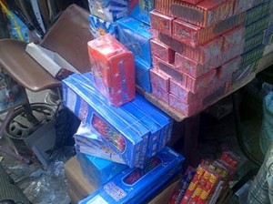 *Firecrackers in Lagos warehouse