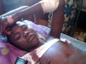 A survivor of the Yobe massacre. Courtesy: Sahara Reporters.