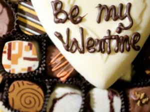 Valentine's Day chocolate treats at the Le Chocolatier fine chocolate store as they prepare for a Valentine's day rush. Chocolate is one of the most popular gift giving traditions during Valentines Day. AFP