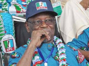 Newly Elected National Chairman of APC Odigie-Oyegun at APC National Convention in Abuja. Photo by Gbemiga Olamikan.
