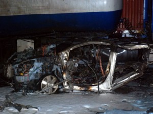 The scene of the blast at Apapa.