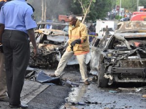 Scene of Emab plaza bombing