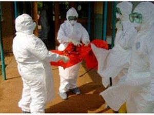 Medics in full gear to avoid contracting the virus