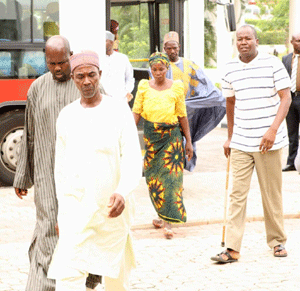 Parents of abducted Chibok girls arrive for meeting with President Jonathan at State House
