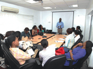 *Fashion Entrepreneur, Mai Atafo, addressing UNILAG students during the "Take A Girl Child to Work" initiative organised by South African High Commission in partnership with MultiChoice Nigeria held at MultiChoice Head Office in Lagos.