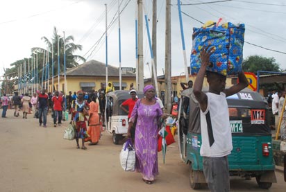Members of the Redeemed Christian church of God from all over the country arriving for the 62nd Annual Convention at the RCCG headquarter,s KM 46, Lagos-Ibadan expressway. Photo: Lamidi Bamidele