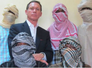 Australian negotiator, Dr. Stephen Davis, and Boko Haram commanders in 2013 after BH reportedly agreed to dialogue